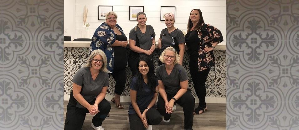 The staff at the new and improved Niverville Heritage Dental.