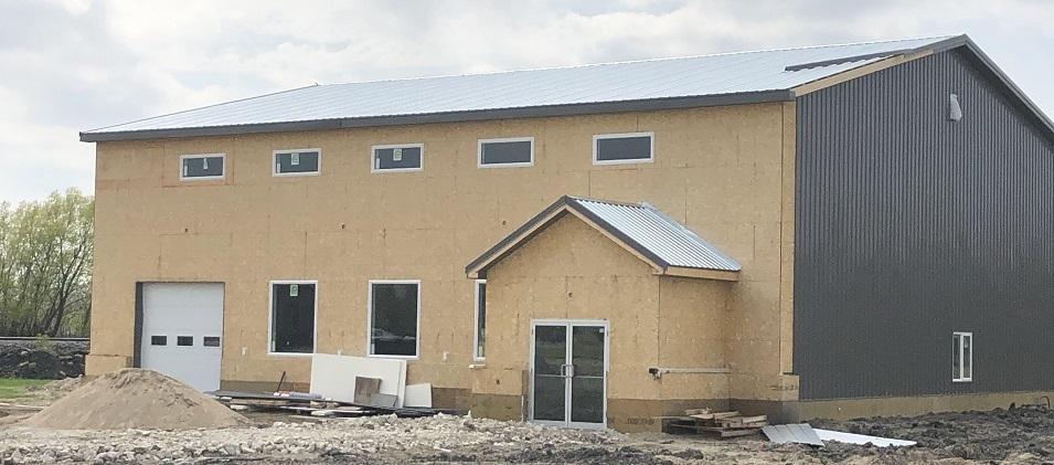 PCA's new training facility, under construction in Ste. Anne.