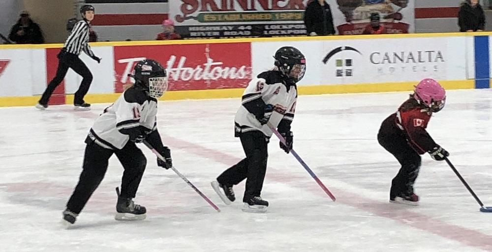 Red River Rage U10 players take the ice.