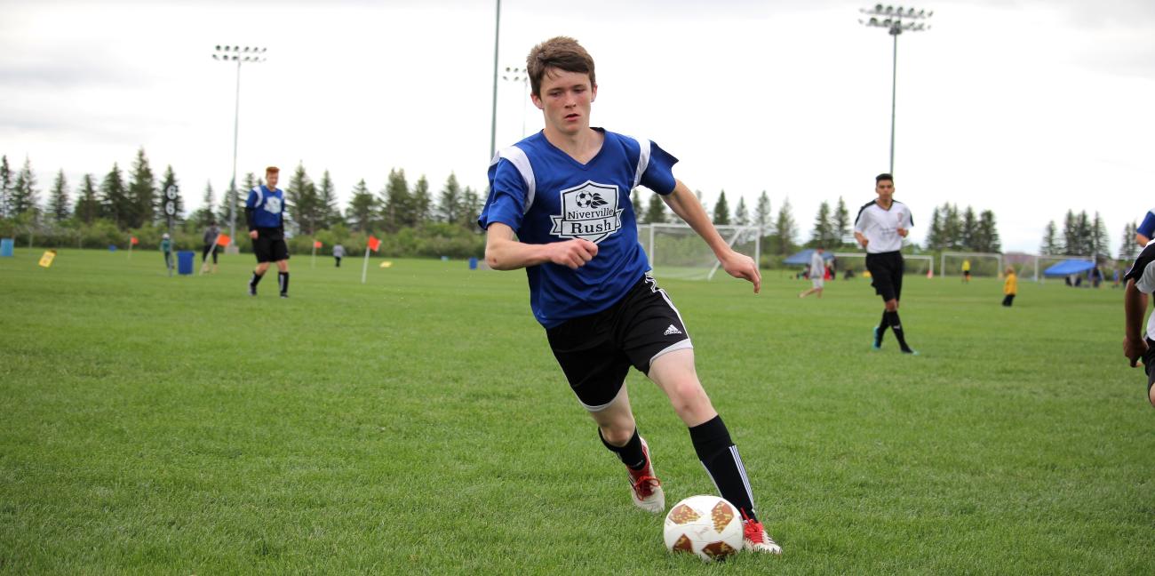 Elijah Pastoor doing what he loves—playing soccer at the highest level possible.