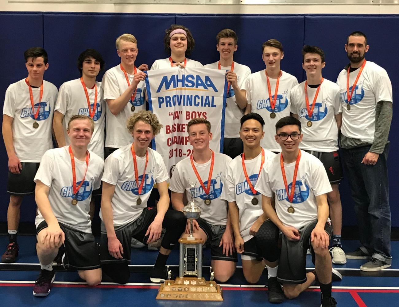 NCI's Varsity Boys basketball team.