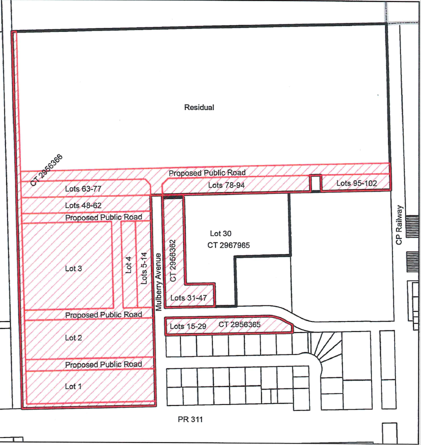 Map of the proposed new development.