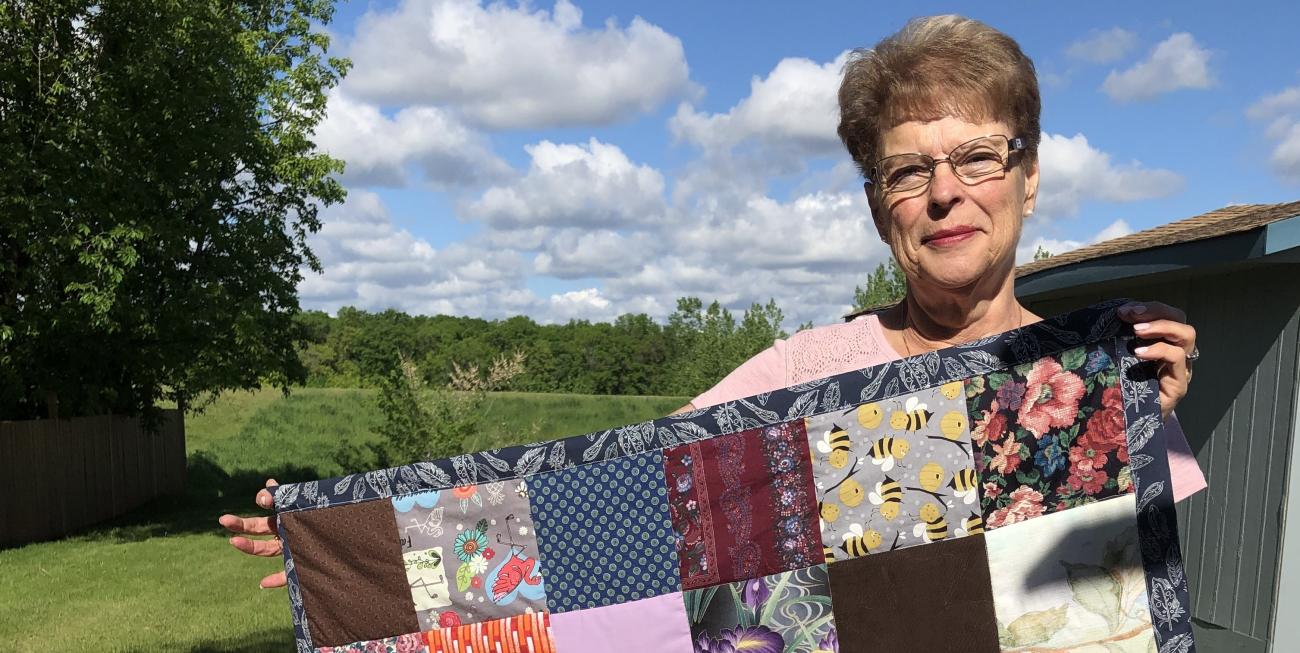 A lap quilt created by the Made With Love ladies.