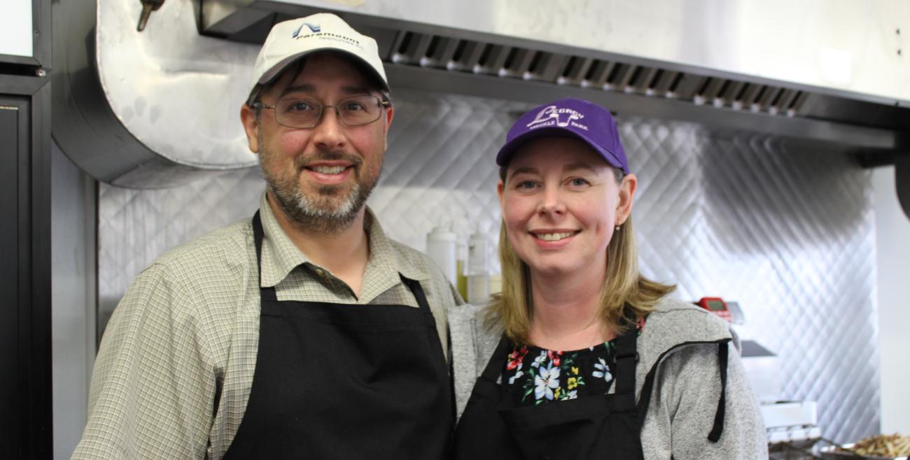Ryan and Stacie Faucher at the new St. Adolphe Drive-In.
