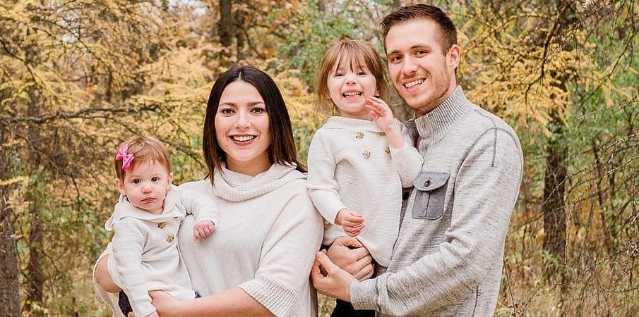 Rachel Vertone, husband Jayme, and daughters Adelyn and Emily.