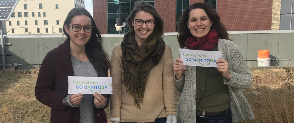 Heather Mitchell, Bethany Daman, and Mel Marginet of the Green Action Centre.