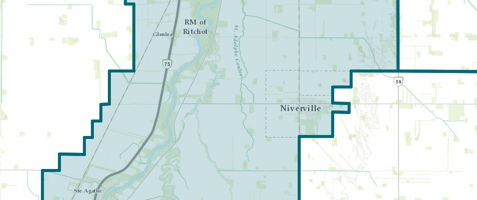Niverville’s new provincial riding, with the RMs of Ritchot and Springfield.
