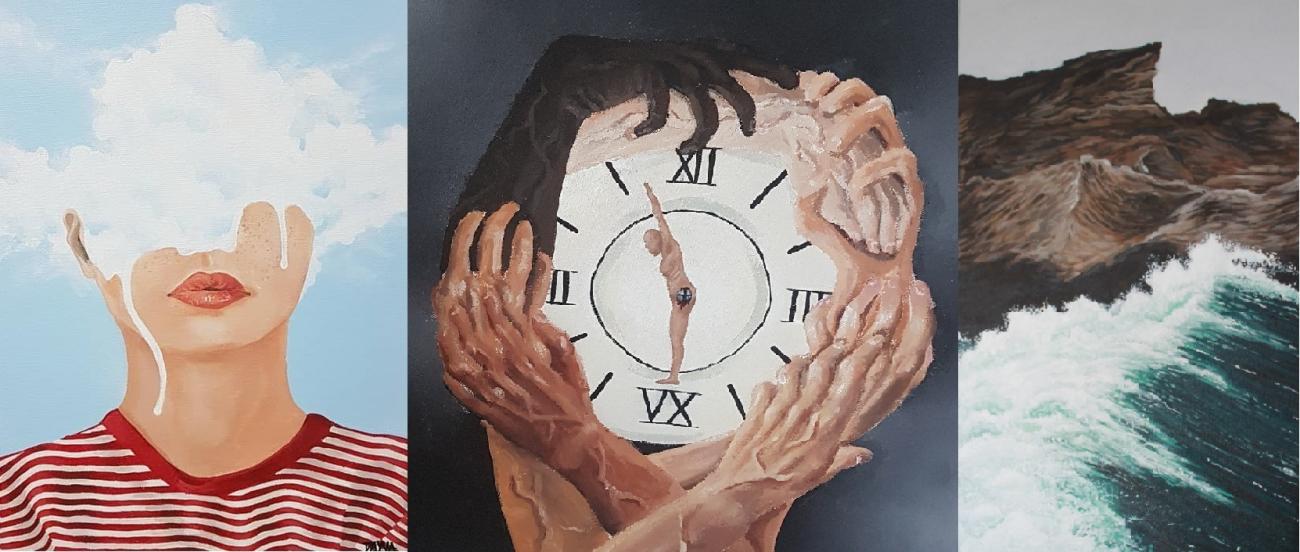 A selection of Dayna Wiebe's paintings.