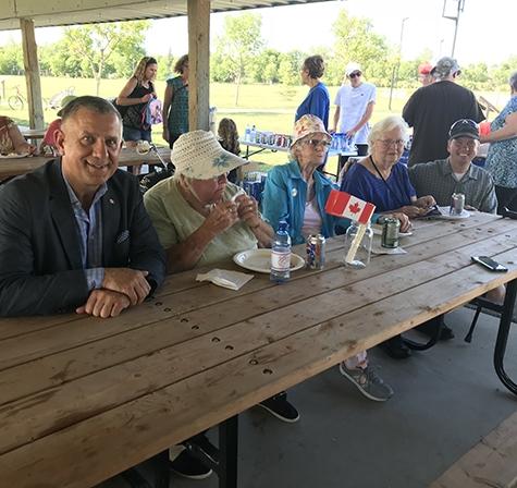 For the fourth year in a row, a pair of local politicians joined forces to host a constituency barbecue in Niverville.