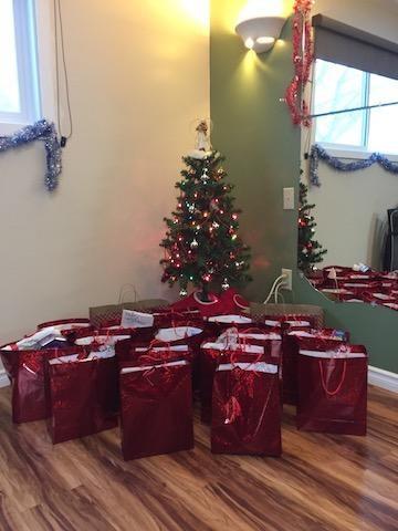 Last year’s gift bags for Santa for Seniors.