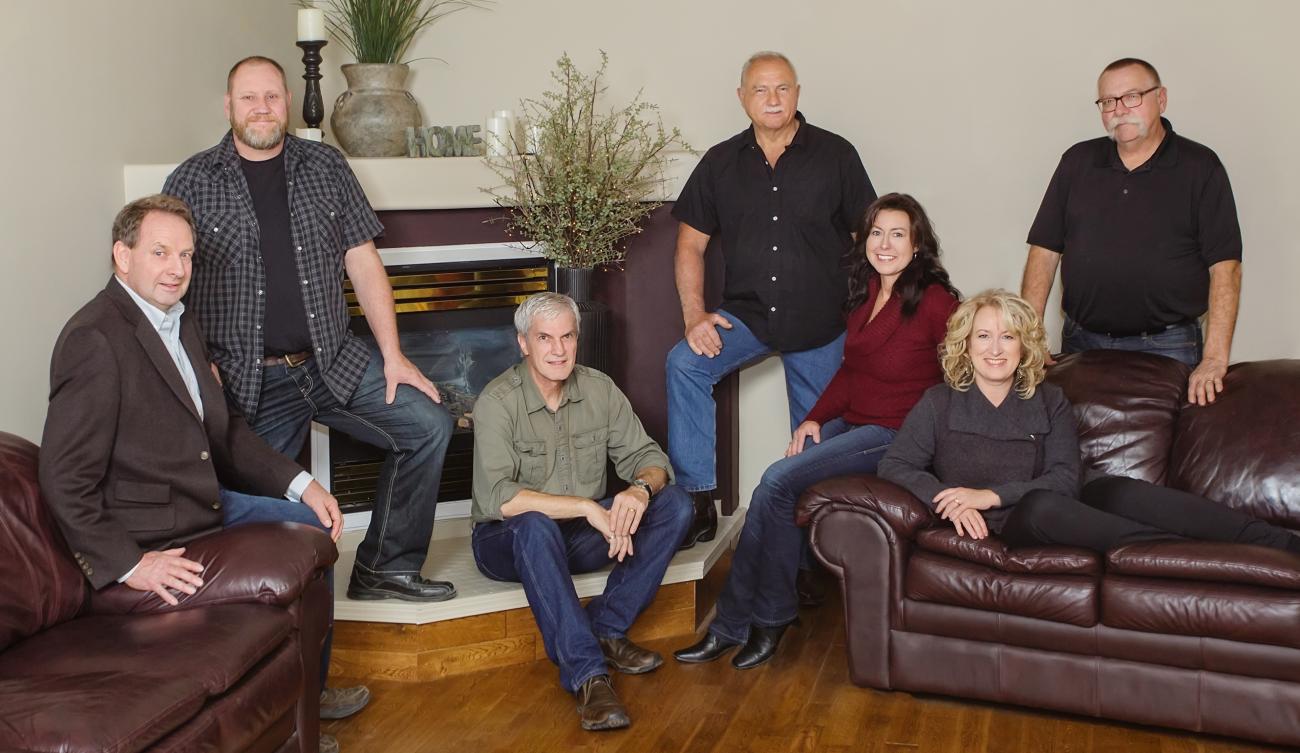 Gerry Guenther, Todd Anderson, Dan Klippenstein, Burt Hiebert, Coralee Warkentin, Shauna Harms-Wiebe, and Vic Froese