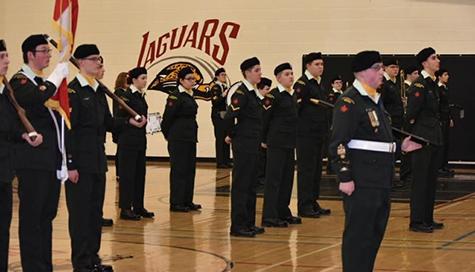 The Cadet Corps on parade.