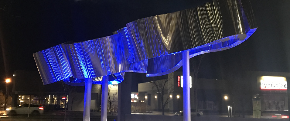 The “Sky Spirit” sculpture.