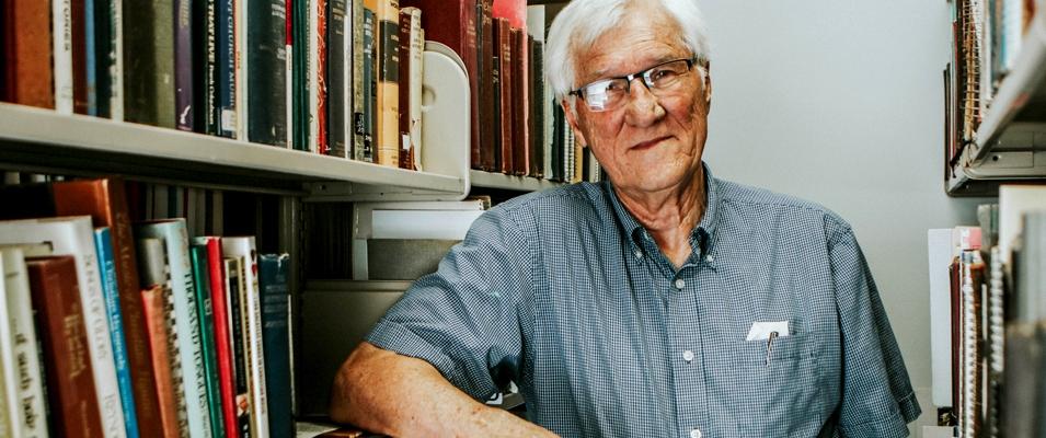 Don Thiessen, collector of hymnals, recently made a sizable donation of books to Providence.