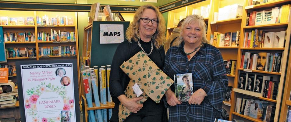 Margaret Kyle and Nancy M. Bell at their Winnipeg book launch.