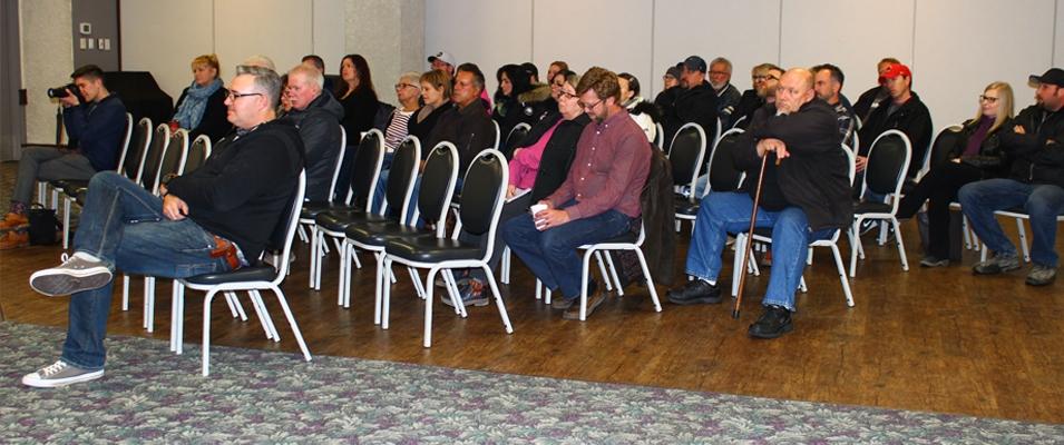Residents gather for the March 20 public hearing.