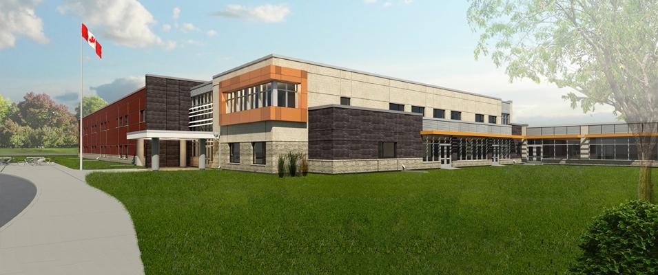 Photo rendering of the new Niverville high school.