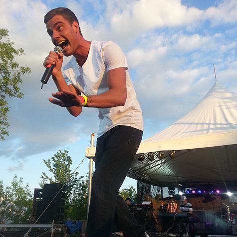 Tyler Williams performing at the Olde Time Country Fair in 2013