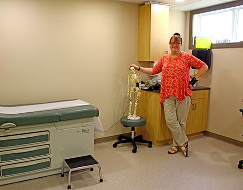 Dr. Mairi Burnett in one of the new clinic's rooms