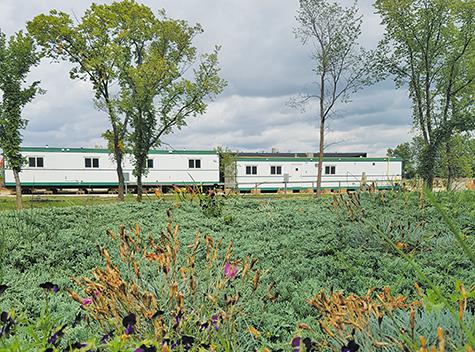 Temporary housing units have been installed at Providence