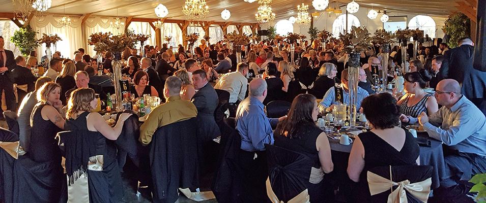 Guests mingle at the Black & Gold Gala