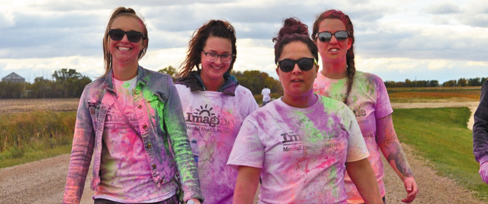 Runner get colourful at the 2017 Imagine Colour Run