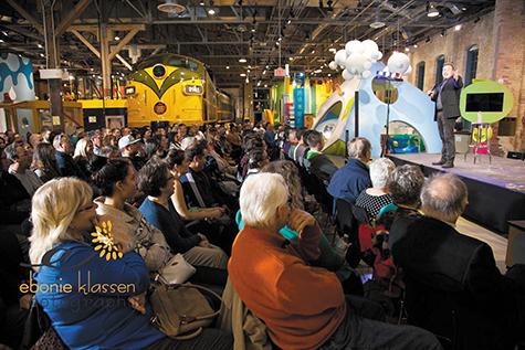 Matt Falk entertaining the masses at the Children's Museum