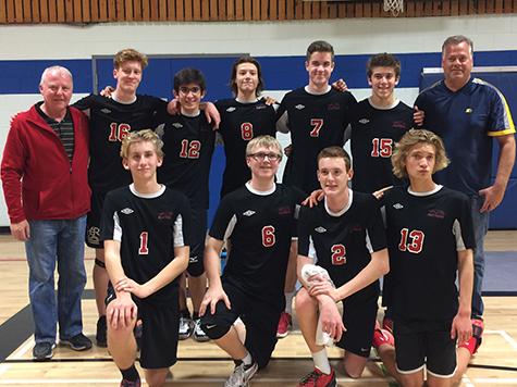 Back row: Ron Limpright (head coach), Justin Braun, Guippe D'Amico, Austin Anderson, Jordan Meyers, Parker Davis, Marlen Wall (assistant coach) Front row: Keegan Beer, Josh Limpright, Nate Martin, Lijah Doell