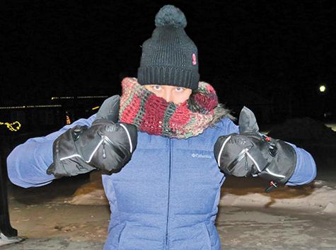 Getting ready to take the dogs out requires serious preparation