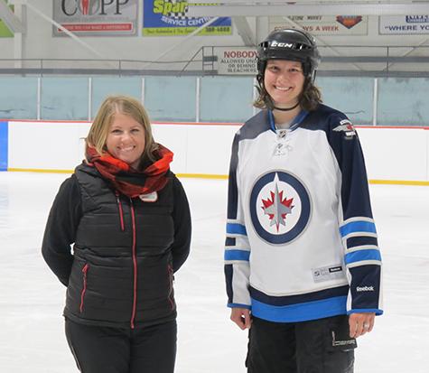 Coach Meghan Rafferty and Chantel Todd