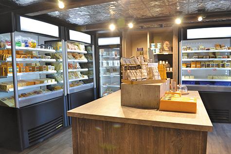 The cheese shop at Bothwell Cheese in New Bothwell