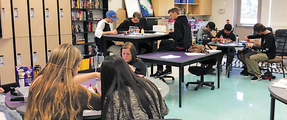Students get down to work in the Alt Ed classroom