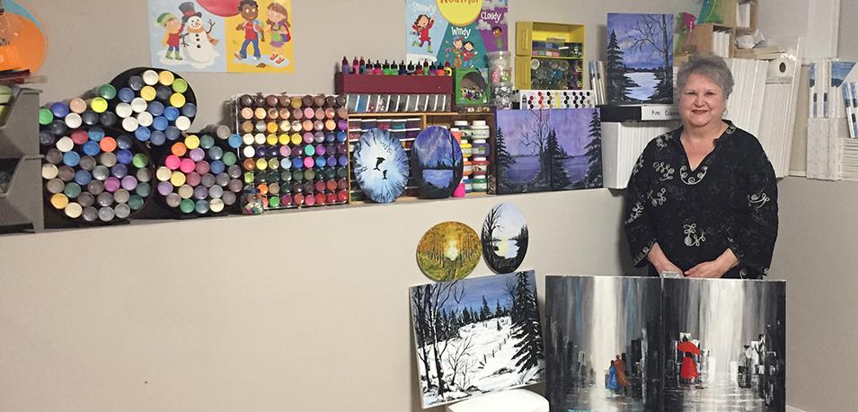 Deb Brissette at her in-home studio