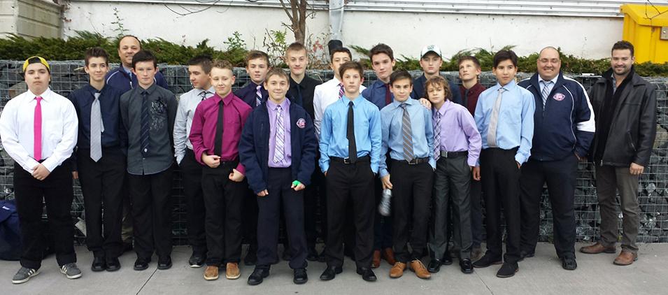 Patrick Roy, Thomas Maynard, Greg Fast (assistant coach), William Paterson, Zach Maynard, Mason French, Jeremie Weir, Conner Davis, Koleton Peters, Sebastien Boisjoli, Ethan Fehr, Matthew Egan, Deklan Wiebe, Hayden Fast, Dylan Peters, Kolton Carels, Rochonne Henry, David Maynard (head coach), Dustin Wiebe (assistant coach) Missing: Jaden Catellier