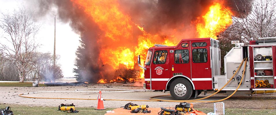 Niverville's fire department responds to an emergency call