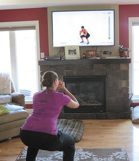 Chantel Todd rocking her exercise routine