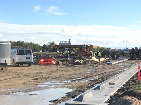 Construction at Shell/Tim Horton's site