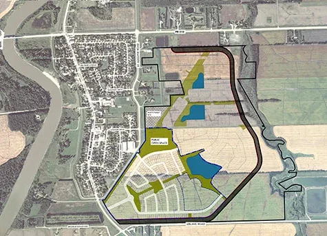 Site plan for the East Dike Expansion project