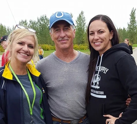 Mona and Jeff Stott, with daughter Danielle 