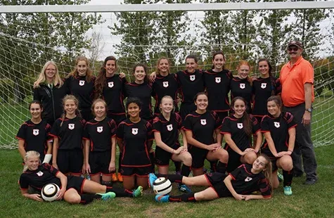 The NCI Lady Panthers soccer team