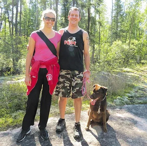 Chantel and her husband hit the trails in the Whiteshell