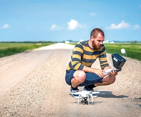 Filmmaker Josiah Speers in the field