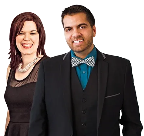 Many McLaren and Marc Atiyolil, co-hosts of The Mark and Mandy show