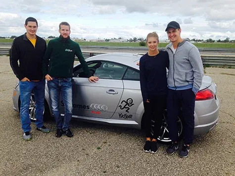 l-r): Michael Hutchinson, Dave Richert, Dara Howell, Mark Scheifele