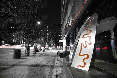 Sakwi's art installation at 287 Broadway