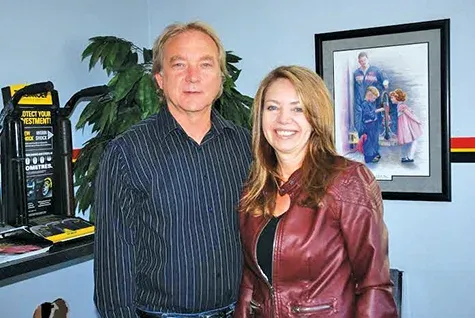 Allan and Brenda Sawatzky on the job