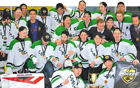 The Comets celebrate their champion win