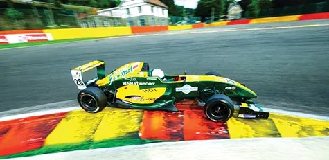 Richert on the track in Belgium