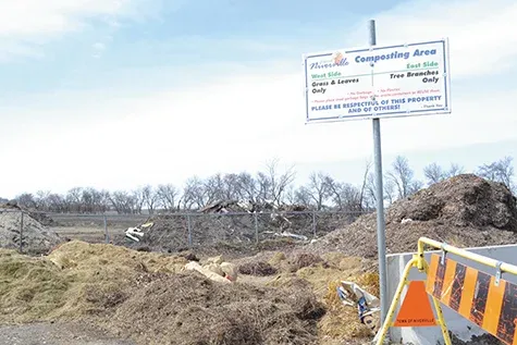 The community compost area in Niverville
