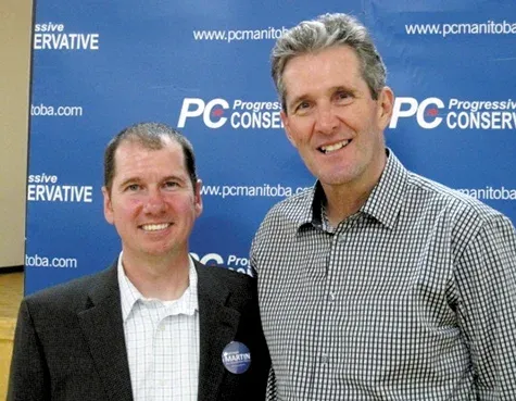 Shannon Martin with PC leader Brian Palmister